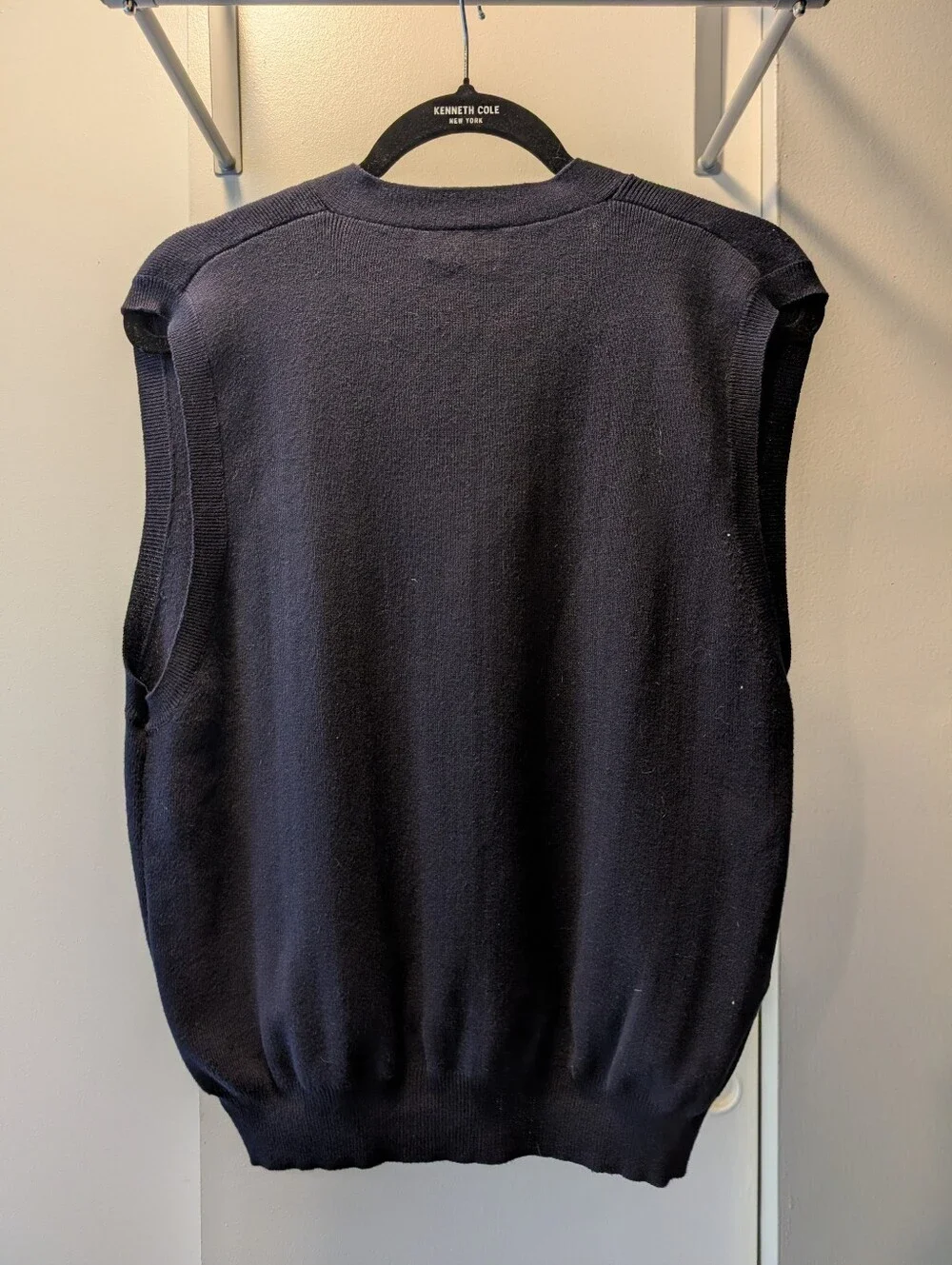 Vintage J Crew Navy Blue Sweater Vest With Button Front